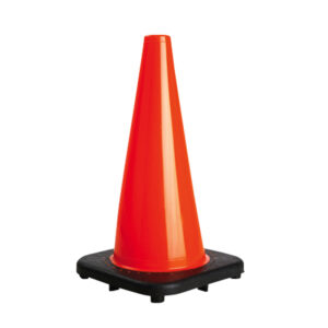 TRAFFIC CONE 450MM DAY USE RUBBER BASE